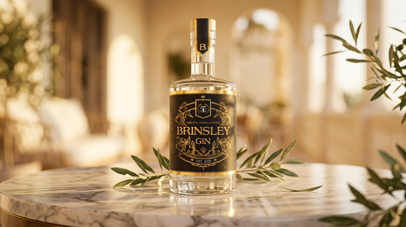 Brinsley Gin bottle